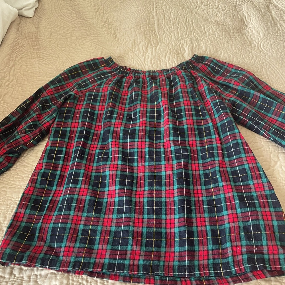 Holiday plaid swing top. Old Navy